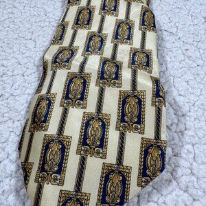 NEW Vintage Palatina Brown Geometric Pattern Men’s Necktie Dead Stock Preppy